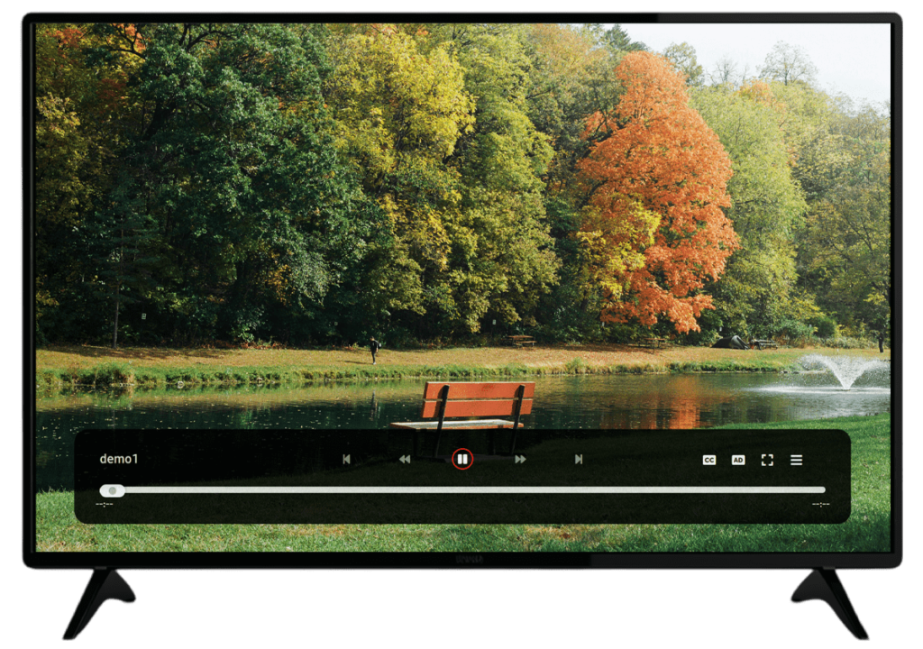 IBO Player media interface showing seamless streaming playback on TV